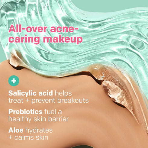 Almay Clear Complexion Acne Foundation Makeup with Salicylic Acid - Lightweight, Medium Coverage, Hypoallergenic, Fragrance-Free, for Sensitive Sk...