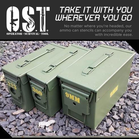 OST Ammo Can Stencils | Personalized Ammo Box | Ammo Can Organizer | Ammo Can Labels Assorted | Ammo Organizer | Ammo Crate Storage Box Organizer ...