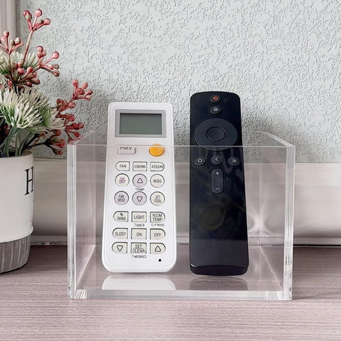 Remote Control Holder, TV Remote Organizer Caddy for Table, Acrylic Remote Storage Box, Clear...