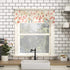 No. 918 Rosalind Watercolor Floral Semi-Sheer Rod Pocket Kitchen Curtain Valance and Tiers Set, 54" x 24", Poppy Red...