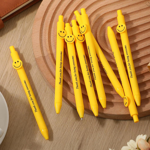 50 Pcs Employee Appreciation Gifts Inspirational Pens Motivational Quotes Ballpoint Pens Smile Face Pen for Coworker Employee (Thank You)......