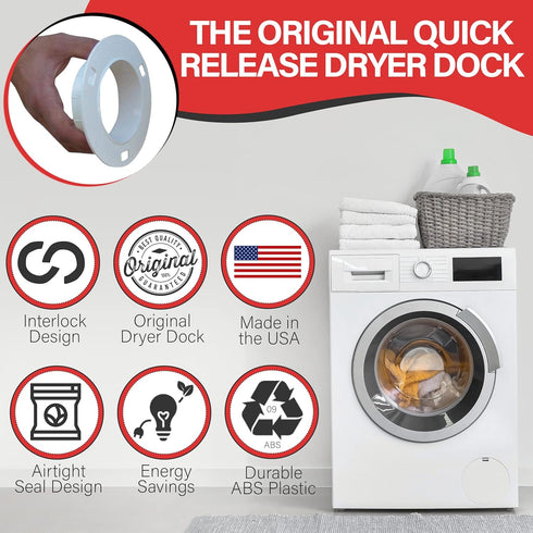 Dryer Dock Dryer Vent 6" for 4" Tubes, White...