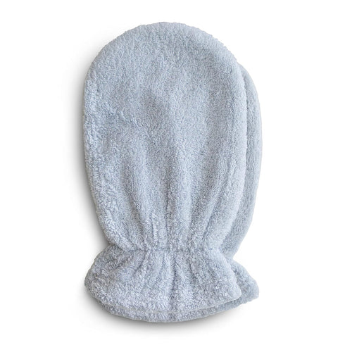 mushie Baby Bath Mitt | Organic Cotton | Pack of 2 (Baby Blue)...
