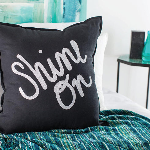 Cricut Glitter Iron On, Black (12'x19' Roll) - HTV Heat Transfer Vinyl, Compatible with Cricut Heat Presses & Maker + Explore Machines...