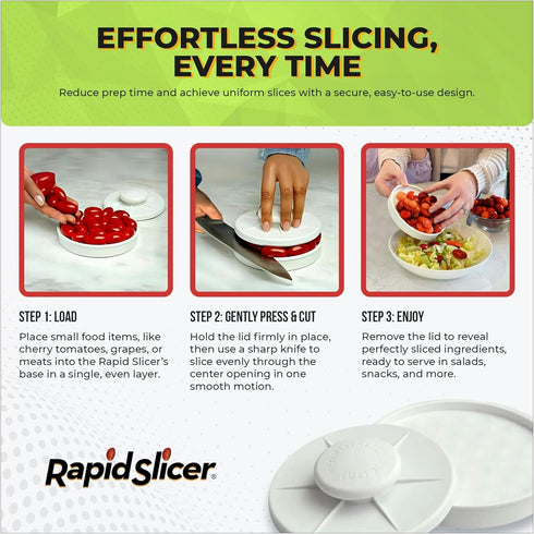 Bagel Slicer & Multi-Use Food Cutter | Ideal for Tomatoes, Strawberries, Grapes, Meat, Chicken, Eggs, & Vegetables with Non-Slip Holder for Stable...