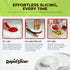 Bagel Slicer & Multi-Use Food Cutter | Ideal for Tomatoes, Strawberries, Grapes, Meat, Chicken, Eggs, & Vegetables with Non-Slip Holder for Stable...