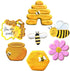 Bee Cookie Cutters 7-Pc. Set Made in the USA by Ann Clark, Cute Bee, Small Flower, Honey Pot, Beehive, Honeycomb and more...