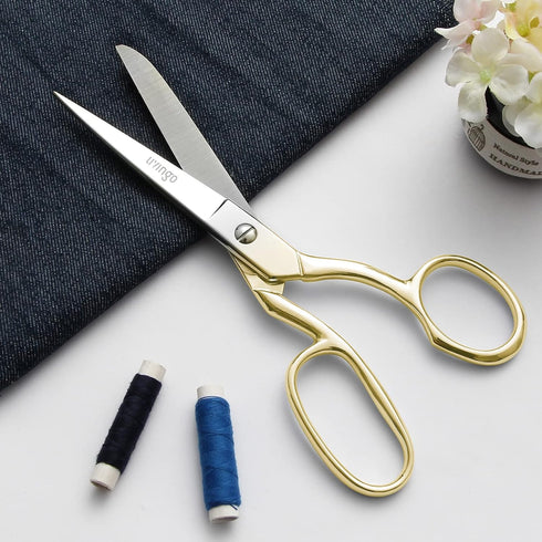 LIVINGO Professional Fabric Sewing Scissors: Multipurpose Heavy Duty Forged Stainless Steel Sharp Bent Blade Dressmaker Classic Cutting Leather Cl...
