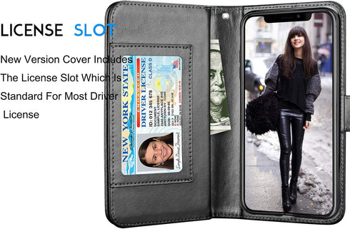 Tekcoo Wallet Case for iPhone 11 / iPhone11 (6.1 inch) 2019 Luxury ID Cash Credit Card Slots Holder Carrying Pouch Folio Flip PU Leather Cover [De...