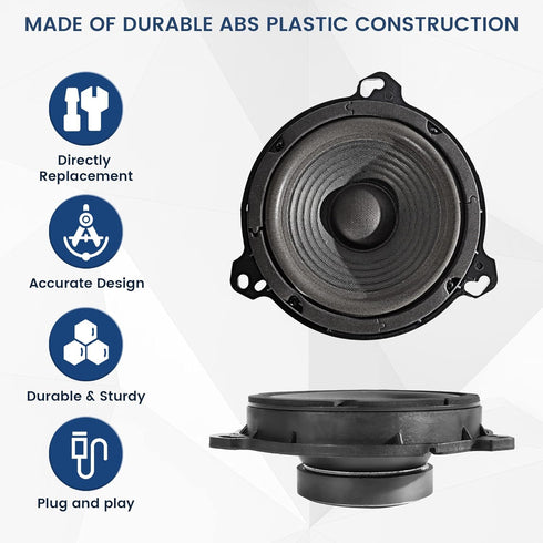 Door Speaker Adapter Bracket Speaker Harness Compatible with Nissan Sentra/Murano 2000-2019, Titan 2004-2019, Kia K2 2011-2021 6.5 Inch Aftermarke...