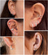 DEARMAY 5 Pairs Silver Huggie Hoop Earring Sets for Women, S925 Sterling Silver Post Small Cubic Zirconia Earrings Jewelry Hypoallergenic Trendy W...