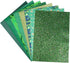 8 Pieces 8x12 Inch Faux Leather Sheets Green Fine Chunky Glitter Metallic Litchi Skin Texture Mermaid Scale Daisy Snake Texture Leather for Bows E...