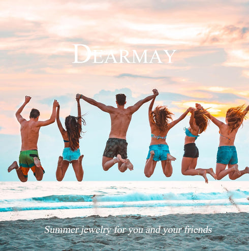 DEARMAY 5Pcs Gold/Silver Bead Ankle Bracelets for Women 14K Gold Beaded Anklets for Women Pack Stackable Link Anklets Set Layered Cute Summer Beac...