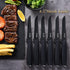 Steak Knives, Steak Knives Set of 6, High-Carbon Stainless Steel Serrated Steak Knives Dishwasher Safe, Elegant Black...