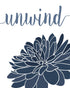 Simple Relax Soak Unwind Breathe Navy Blend Floral Prints, 4 (8x10) Unframed Photos, Wall Art Decor Gifts for Home Office Salon Lounge Bathroom Sc...