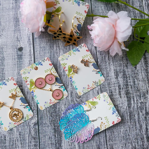 Earring Card Jewelry card Earring Display Jewelry Display Hanging Card Hang Tag 100Pack 2.8"x1.9"...