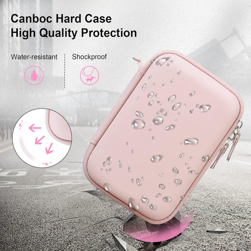Canboc Hard Carrying Case Compatible with NELKO/TYPONOS P21 Label Maker Machine, Portable Bluetooth Label Printer Box, Zipper Mesh Bag fits Label ...
