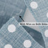 HUIHUANG Denim Blue and White Polka Dot Wired Ribbon 2-1/2 inch, Wire Edge Dots Burlap Ribbon for Wreath Supplies Bows Making DIY Crafts Home Outd...