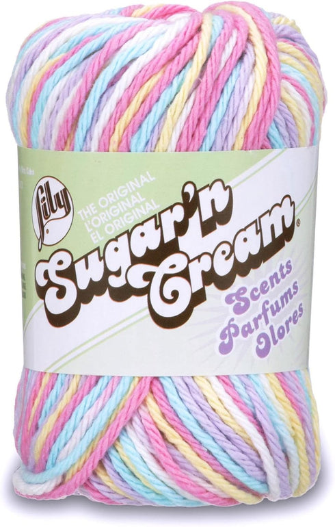 Lily 10202424093 Sugar 'N Cream Scents Yarn, 2 Ounce, Fleur De Lavander...