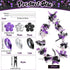 Unittype 6 Pcs 2024 Graduation Candy Lei Making Kit Include 5 ft Mesh Bag 3 Rolls of 98 ft Ribbon 216 Pcs Flower Pieces 48 Pcs Wooden Clip for Gra...