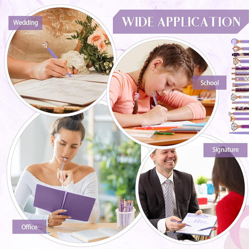 16 Pcs Ballpoint Pens Set Metal Crystal Diamond Pen Glitter Pens for Journaling Pretty Cute Pens Black Ink Retractable Fancy Pens Gifts for Women ...