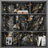 CRE8TIVE Glossy Slate Gold Marble Contact Paper Marble Wallpaper Peel and Stick Countertops for Kitchen Waterproof Self Adhesive Removable Marble ...