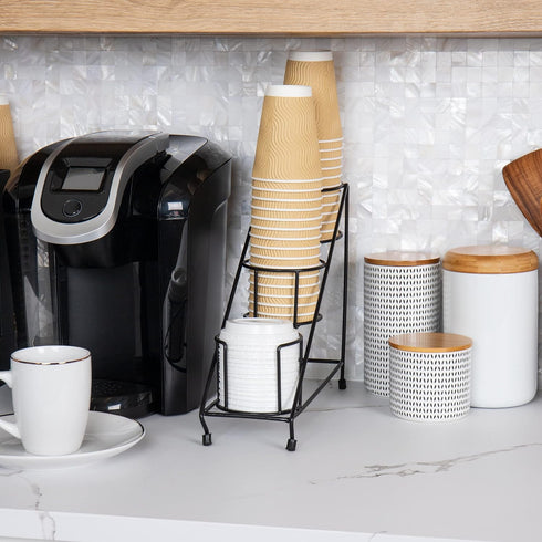 Mind Reader Coffee Syrup Station, Coffee Bar Accessories, Kitchen Countertop Organizer, Metal, 4.25" L x 14" W x 10.75" H, Black...