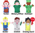Magnet Happy Helpers People Toy Set for Fridge, Board and Refrigerator Magnets - Soft Fabric - 12 Pieces - Variety of Neighborhood People Characte...