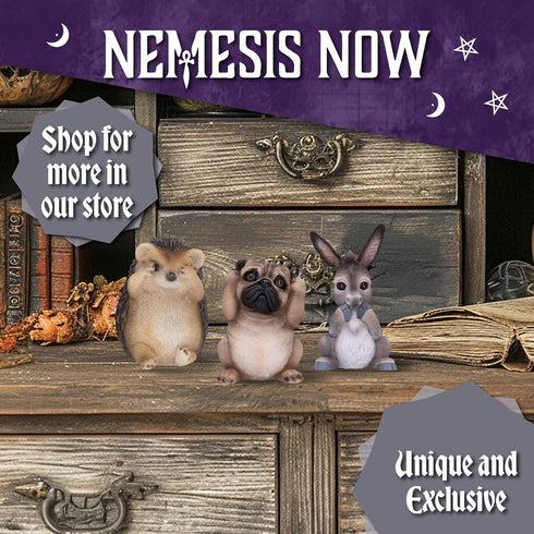 Nemesis Now Three Wise Felines Black Cat Figurines, Ancient Wisdom Decor, Hand-Painted Resin Collectibles, 8.5cm...