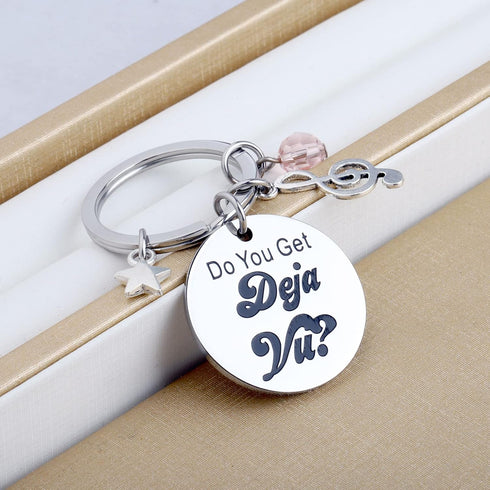 KEYCHIN Music Album Bracelet Singer Fans Gifts Do You Get Deja Vu Music Song Lyrics Jewelry...