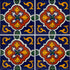 3x3 16 pcs Blue Granada Talavera Mexican Tile...