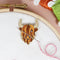 Caterpillar Cross Stitch Needle Minder - Highland Cow for Cross Stitch, Sewing, Embroidery and Needlework Accessories, Enamel and Magnetic...
