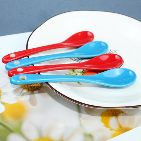 5” Ceramic Spoon Coffee Spoon Stir-stirring Spoon With Ceramic Asian Ceramic Spoons for Coffee Tea Yogurt Sauce Sugar Salt and Desserts Demitasse ...