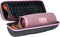 co2CREA Hard Travel Case replacement for JBL Charge 4 / replacement for JBL Charge 5 Waterproof Bluetooth Speaker (Black Case + Pink Zipper)...