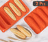 Webake Corn Stick Bread Pan Set of 2, Silicone Corn Cob Bread Molds for Baking Corn Dog Pan Cornbread Southern Corn Sticks...