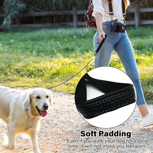 4/5/6 FT Chew Proof Dog Leashes with Comfortable Handle, Steel Cable Lead for Control Large or Medium Dogs Walk and Train, Heavy Duty with Rotate ...