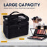 Makeup Organizer Travel Skincare Bag - Double Layer Makeup Bag for Travel Essentials Makeup Organizer Travel Bag Clear Makeup Bag with Brush Compa...