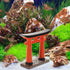STOBOK Japanese Torii Gate Miniature Shrine Fairy Gardens Decor Zen Garden Japan Torii Gate Altar Shelf Bridge Landscape Ornament for Aquarium Fis...