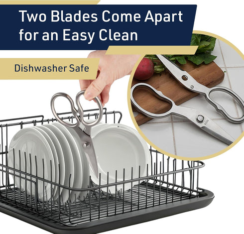Heavy Duty Kitchen Scissors - Multipurpose Forged Stainless Steel Scissors for Meat, Chicken, Fish, and Herbs - 8.25 Inch Kitchen Shears that Come...