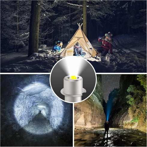 LED Flashlight Replacement Bulb, 4V-24V and 3W 247LM and PR2 P13.5S Maglight Led Conversion Kit, 6000K Bright White Super Bright Long Lasting, Ryo...