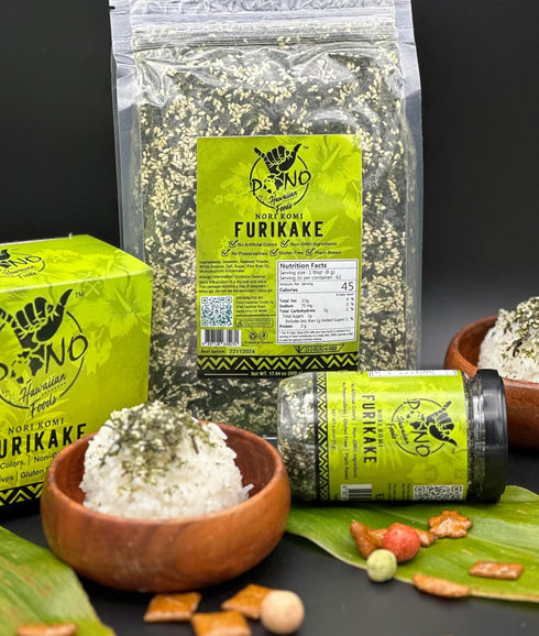 Pono Hawaiian Nori Komi Furikake Rice Seasoning - Gluten-Free and Non-GMO - Multi-Purpose Rice Seasoning – Free from Preservatives and Artificial ...
