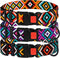 CollarDirect Purple Geometric Dog Collar, Pet Collar for Small Medium Large Dogs or Puppies with Quick Release Buckle, Yellow Orange Pattern, Adju...