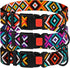 CollarDirect Purple Geometric Dog Collar, Pet Collar for Small Medium Large Dogs or Puppies with Quick Release Buckle, Yellow Orange Pattern, Adju...