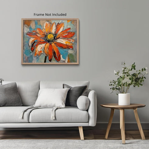 Posterizer 1 pcs-beautiful dainty flower in oil painting style 3-Floral & Botanical Art-Landscape & Nature Art-Decor for Home & Office- unframed w...