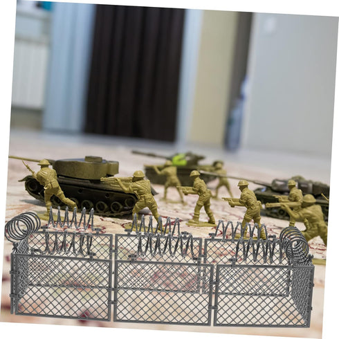 War Scene Accessories Building Block, Grey ABS Plastic Military Toy for Kids, Includes 1 Set, Enhances Creativity and Mental Skills, Age 144+ Mont...