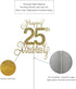 ALPHA K 25th Wedding Anniversary Cake Topper, Wedding Anniversary Party Decoration with Premium Gold Glitter...