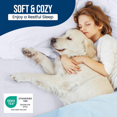 Utopia Bedding Waterproof Mattress Protector Twin Size, Premium Terry Mattress Cover 200 GSM, Breathable, Fitted Style with Stretchable Pockets (W...