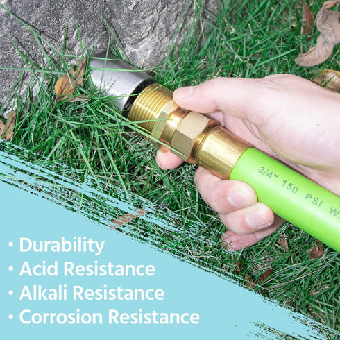 3/4" GHT Male x 1" NPT Male LF Brass Garden Hose Fittings Connectors Adapter, Repair Water Hose Connector (Pack of 2)...