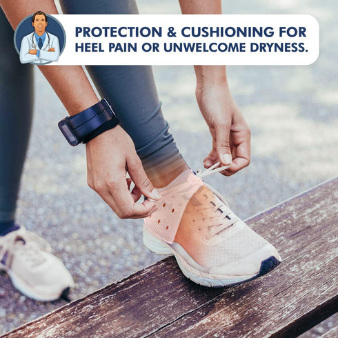 Dr. Frederick's Original Gel Heel Guards - 4ct. - Heel Cups for Heel Pain Relief - Plantar Fasciitis - Soft Heel Protectors - Gel Inserts - Cushio...