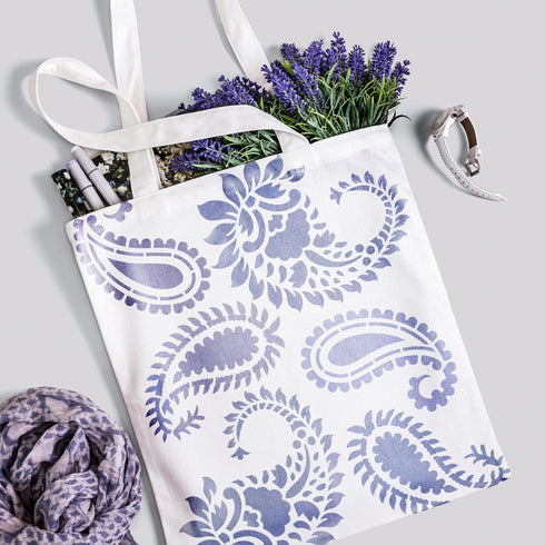 NAKLEO DIY Reusable Plastic Stencil - 21x30cm / 8.3” x 11.7” - Paisley Turkish Oriental Floral - Art Craft Wall Painting Pattern Template Scrapboo...
